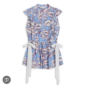 Ted baker Poppy Peplum Top With Contrast Ties size 4